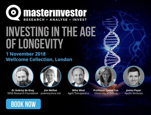 Master Investor 'Investing in the Age of Longevity' takes place on 1 November